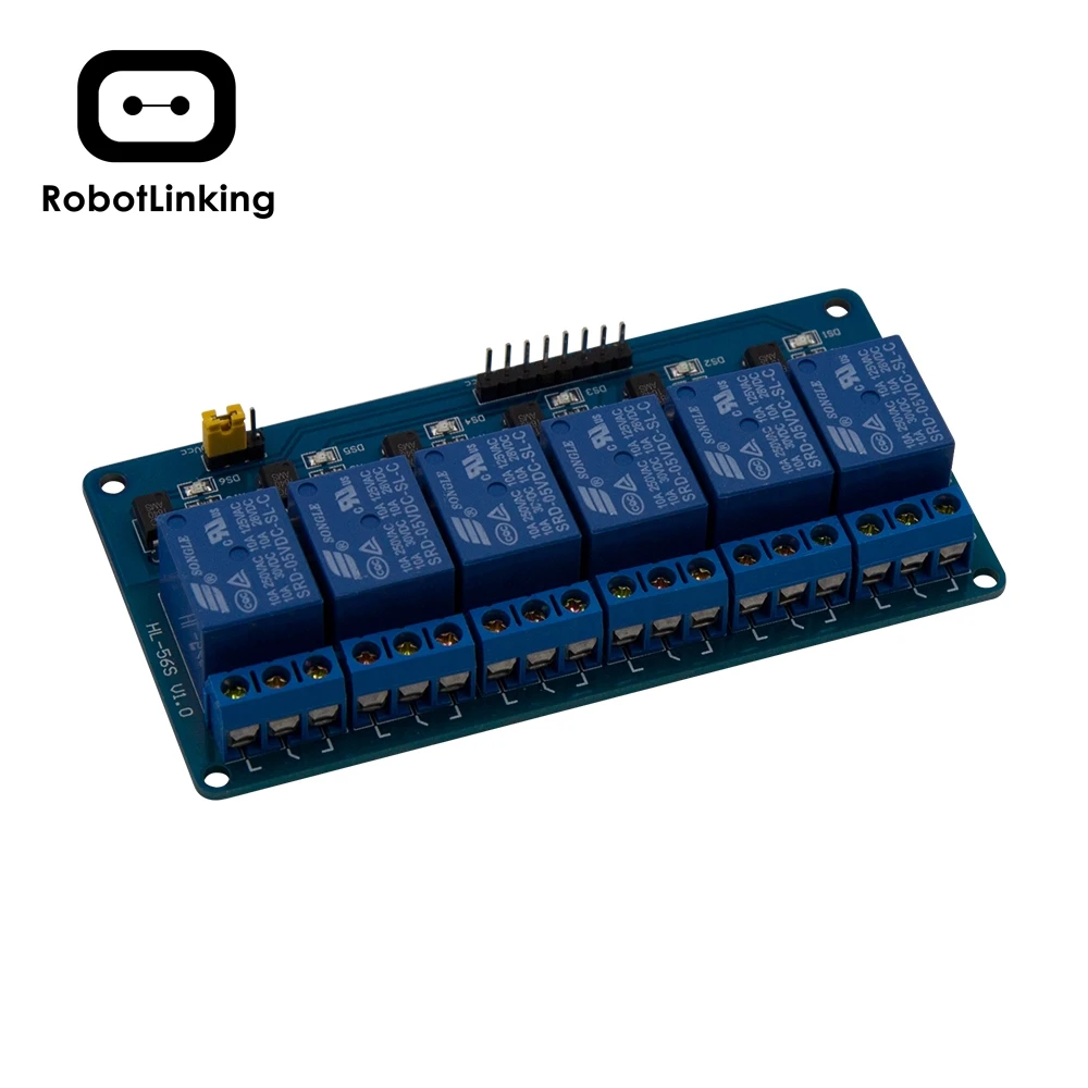5V 6 Channel Relay Module with light coupling for Arduino PIC ARM DSP AVR Raspberry Pi | Электронные компоненты и