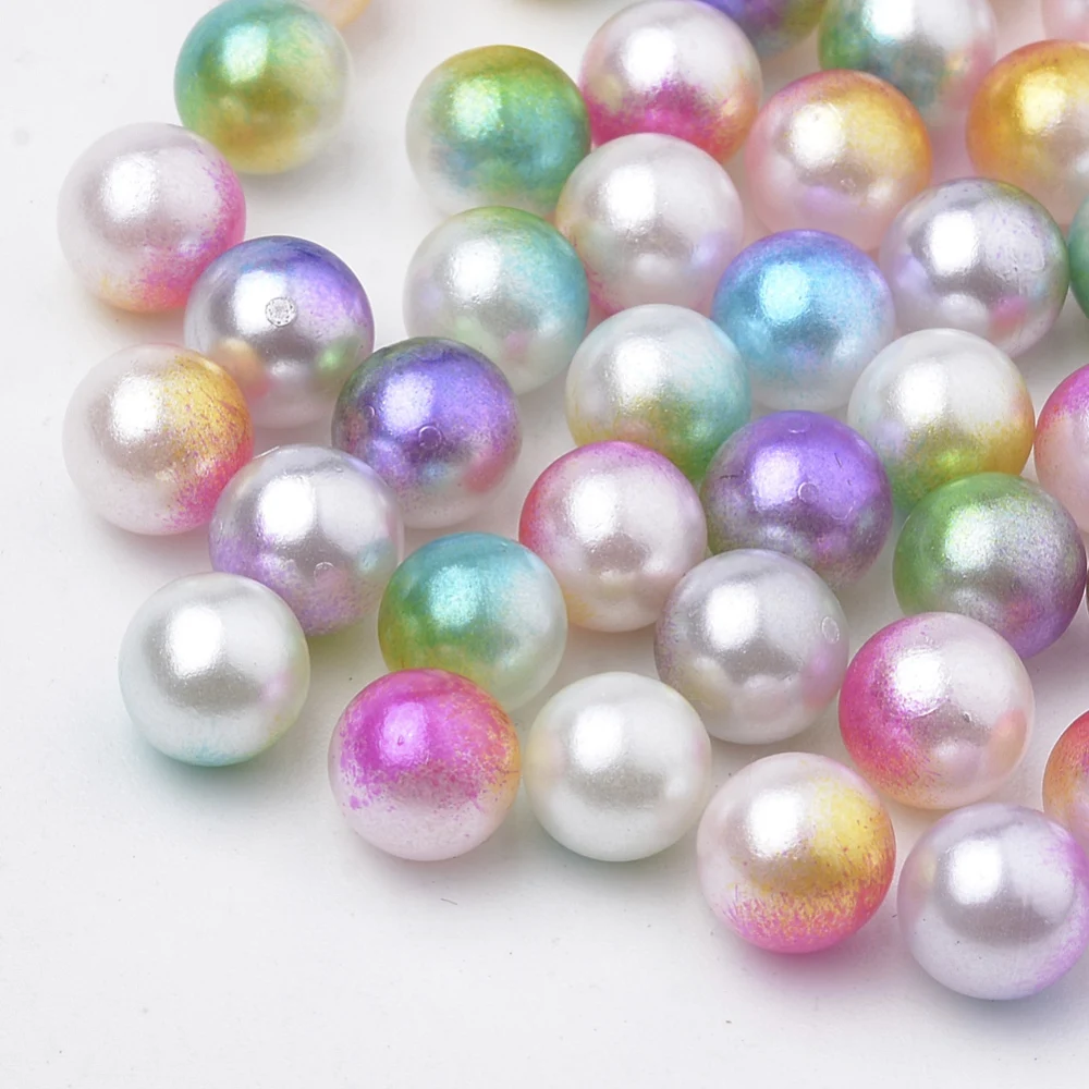 

about 4800pcs/500g 6mm Acrylic Imitation Pearl Beads Colorful Round No Hole Beads for For DIY Crafts Jewelry Making