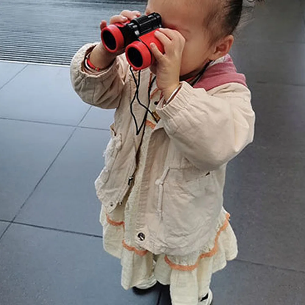 

Binoculars HD 4x30 Telescope Rubber Children Colorful Telescope Fixed Zoom Anti-skid Portable Field glasses Gifts for Children