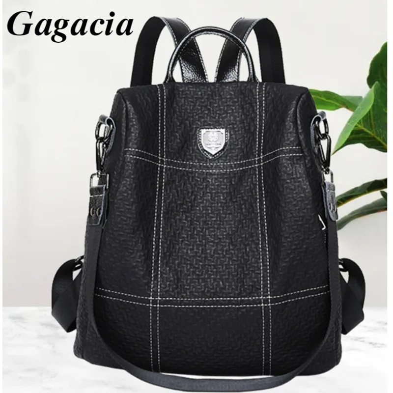 

Gagacia Women Fashion Backpack High Quality Leather Backpack Female Large capacity Rucksack Ladies 2022 New Travel Bag Backpacks