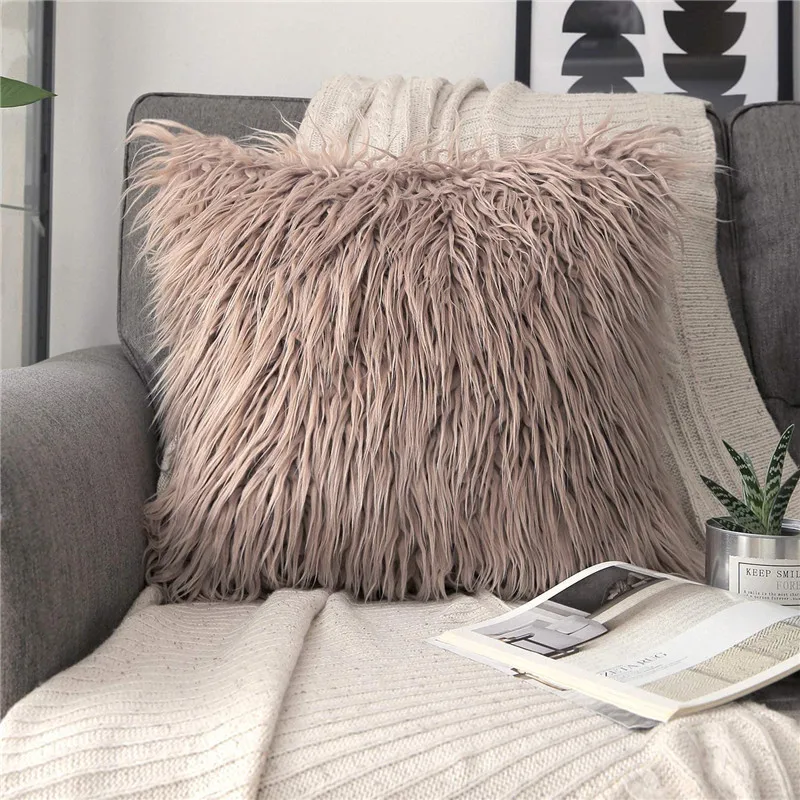

Home Decoration Throw Pillow Bedroom Living Room Sofa Cushion Decorative Pillow Case Furry Cushion Sofa Cushion