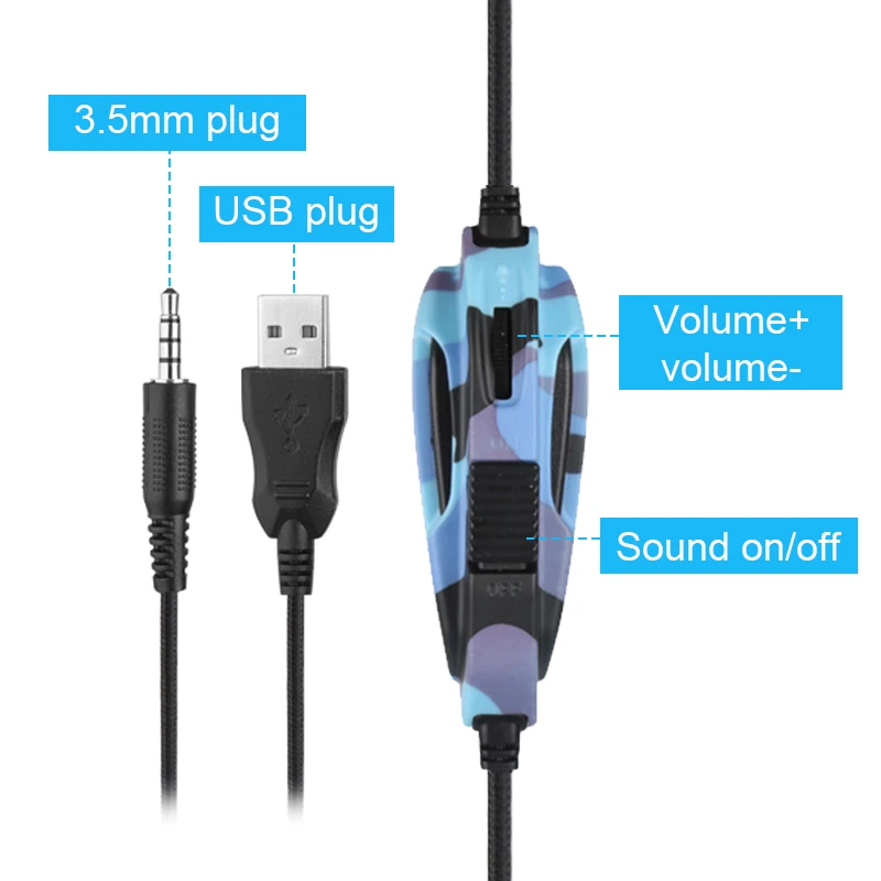 wired led gamer headphone with mic suit for laptop smartphone mobile phone gaming headset for ps4 ps5 switch pc stereo helmet free global shipping