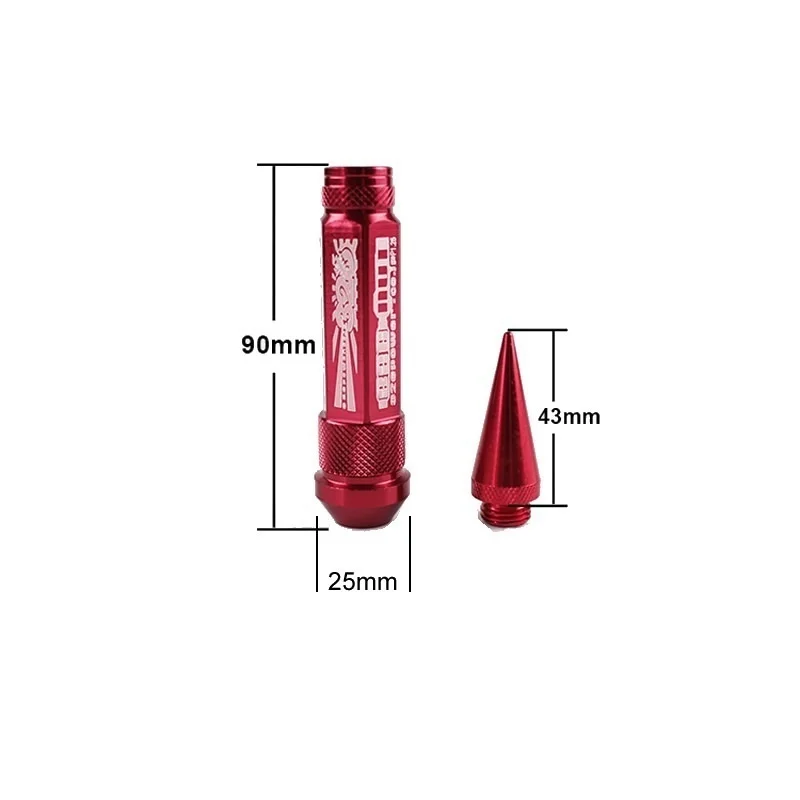 326 POWER 20 шт. M12x1.5 Шипованный алюминий 130 мм Расширенный тюнер колеса обода гайки для