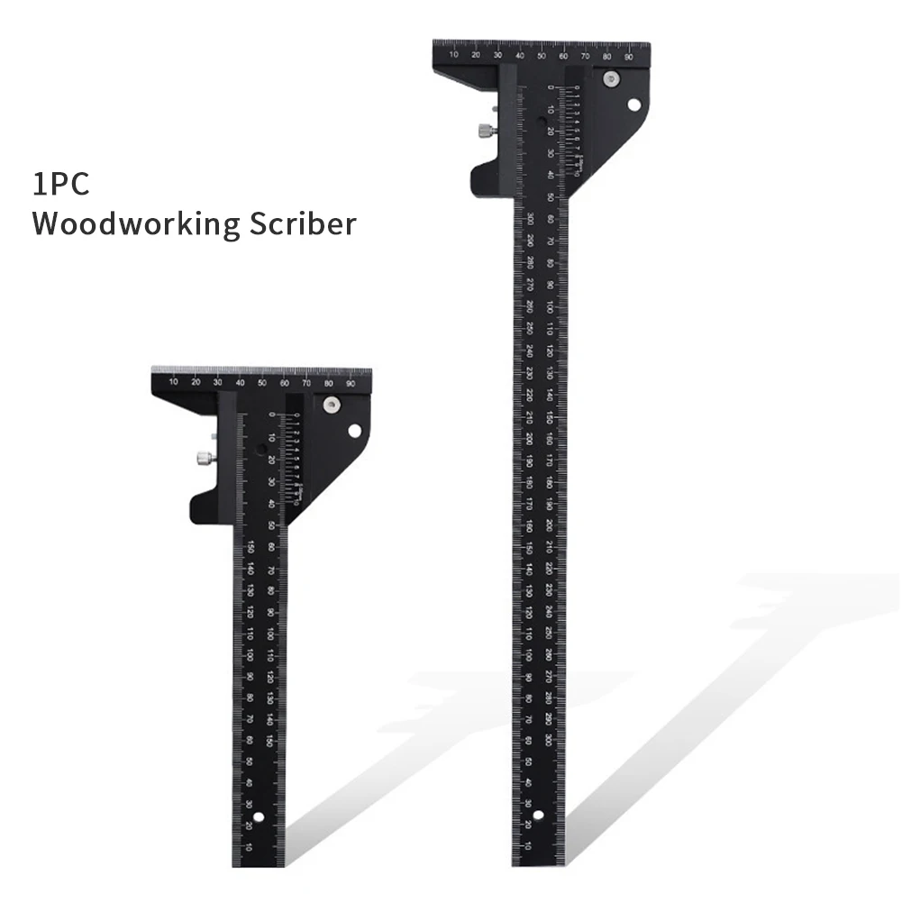 

High Accuracy DIY Tool Marking Measuring Multifunctional Woodworking Scriber Removable Aluminum Alloy Carpentry T Shaped Ruler