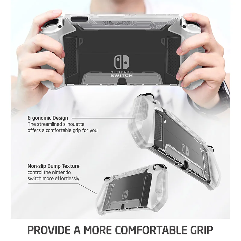 Чехол для Nintendo Switch OLED 2021 дюймов серии MUMBA Blade Dockable TPU Grip защитный чехол совместимый