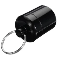 aluminum alloy contain case holder portable medicine mini waterproof keychain storage box bottle