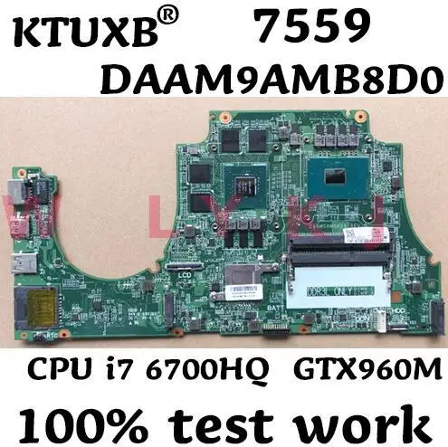 CN-0MPYPP 0 MPYPP DAAM9AMB8D0 для DELL Inspiron 7559 ноутбук материнская плата Процессор i7 6700HQ GTX960M 4G DDR3
