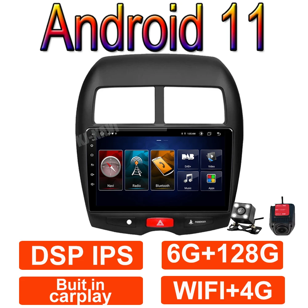 

WIFI 4G LTE Android 11 Car Radio Multimedia For Mitsubishi ASX 1 2010 2011 2012 - 2016 C4 Peugeot 4008 Video Carplay GPS NO 2DIN