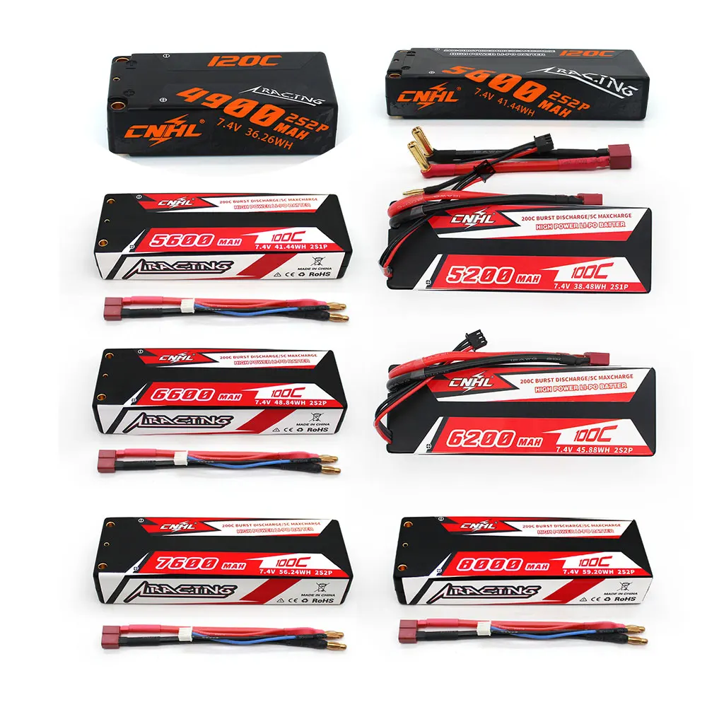 Литий полимерный аккумулятор CNHL Hardcase 2S 3S 4S 7 4 В 11 1 14 8 в 4900 мАч 5200 5600 6200 6600 7600 8000 100c 120c