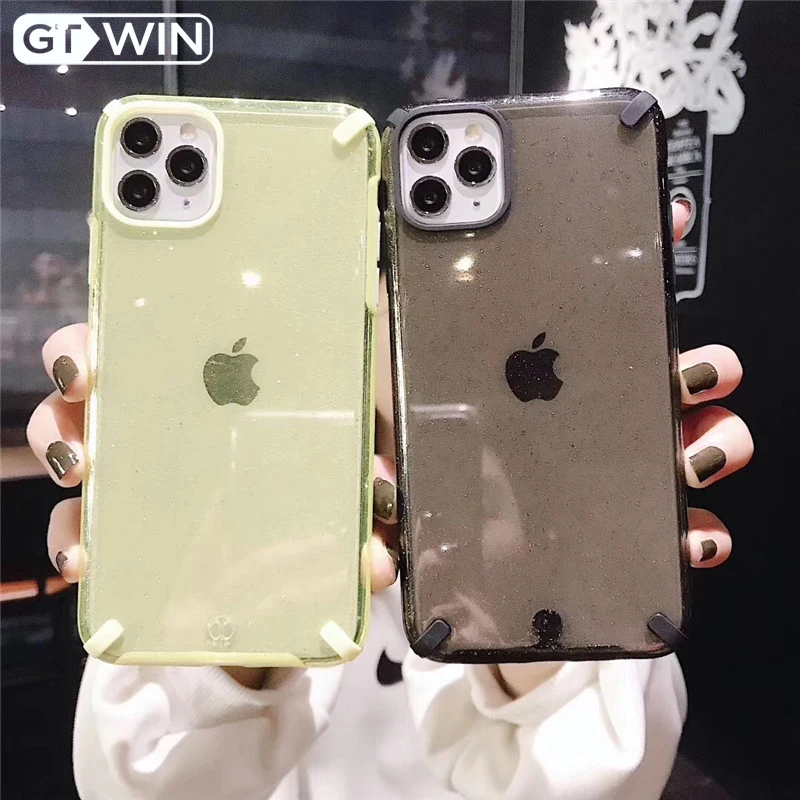 GTWIN роскошный блестящий чехол для iPhone 7 8 Plus прозрачный 11 11Pro XS MAX X XR противоударный