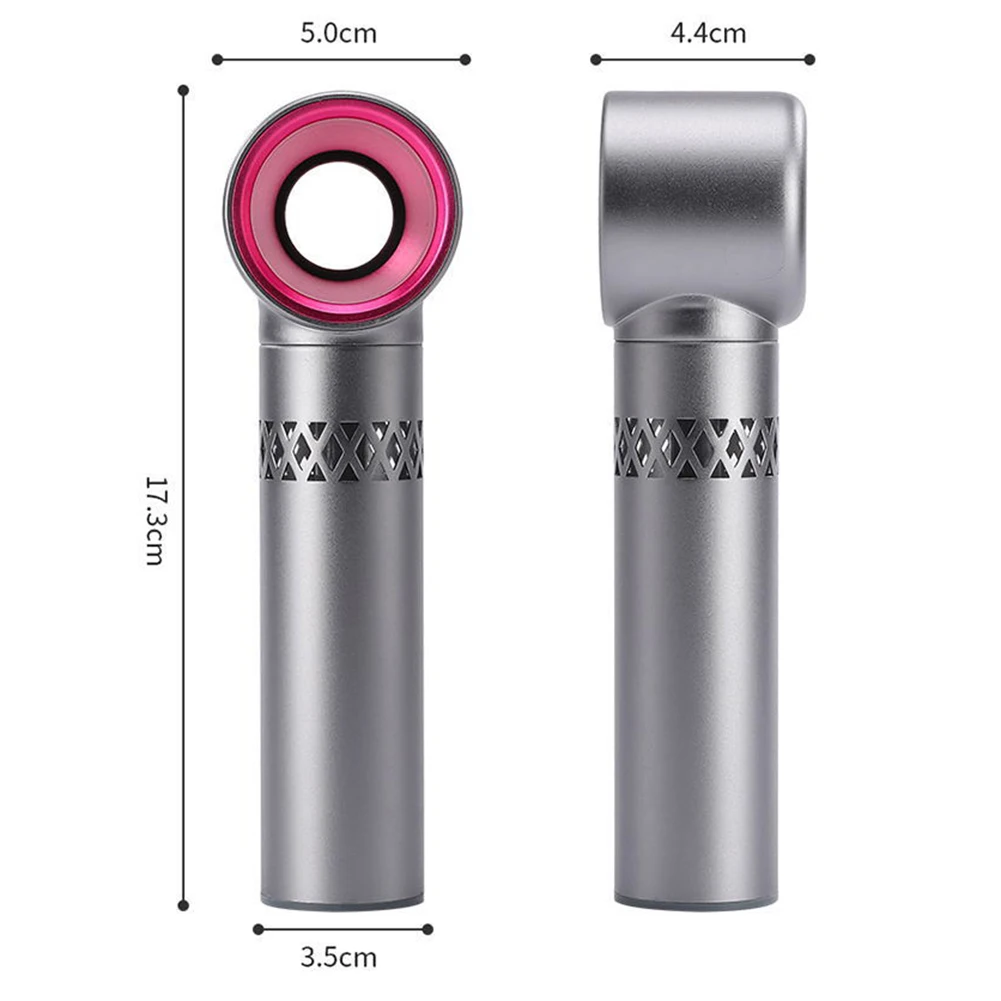

USB Rechargeable Portable Bladeless Fan Handheld Mini Cooler No Leaf Handy Fan Adjustable Handheld Personal Mini Fan