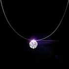 Женское Ожерелье из стерлингового серебра 100% пробы с подвеской с круглым кристаллом, свадебное романтивечерние Ювелирное Украшение в подарок, 925