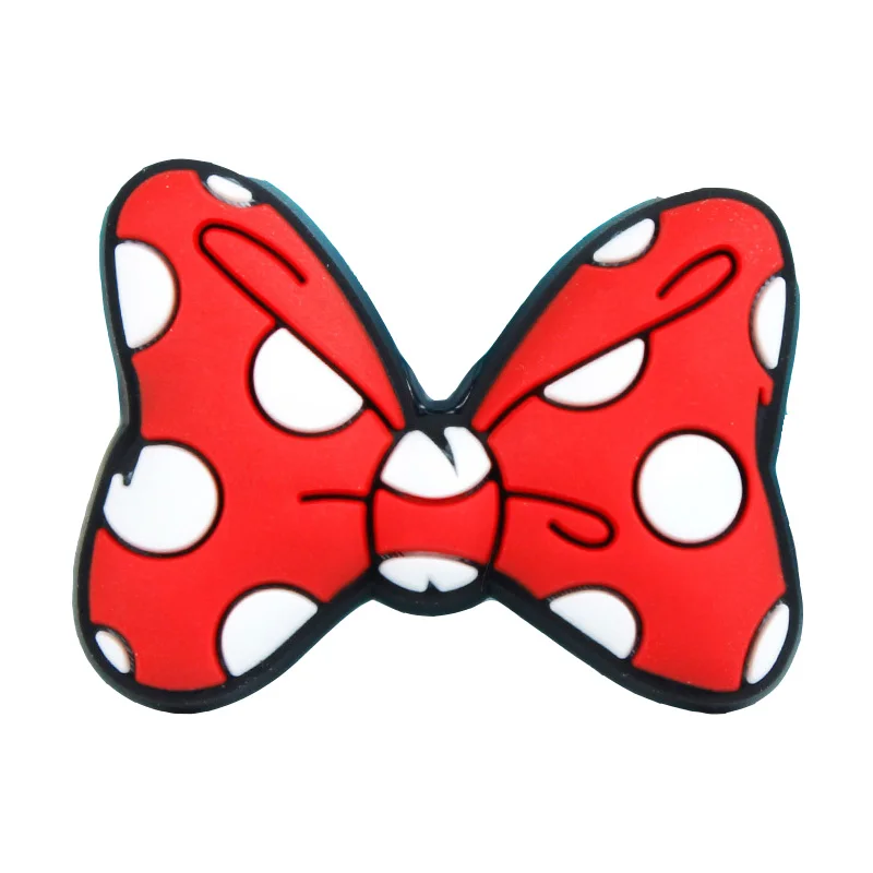 Hot 1pcs Red series PVC Shoe Charms Cartoon love Shoe Accessories Garden Shoe Buckle Decorations fit Croc JIBZ Kids X-mas Gifts