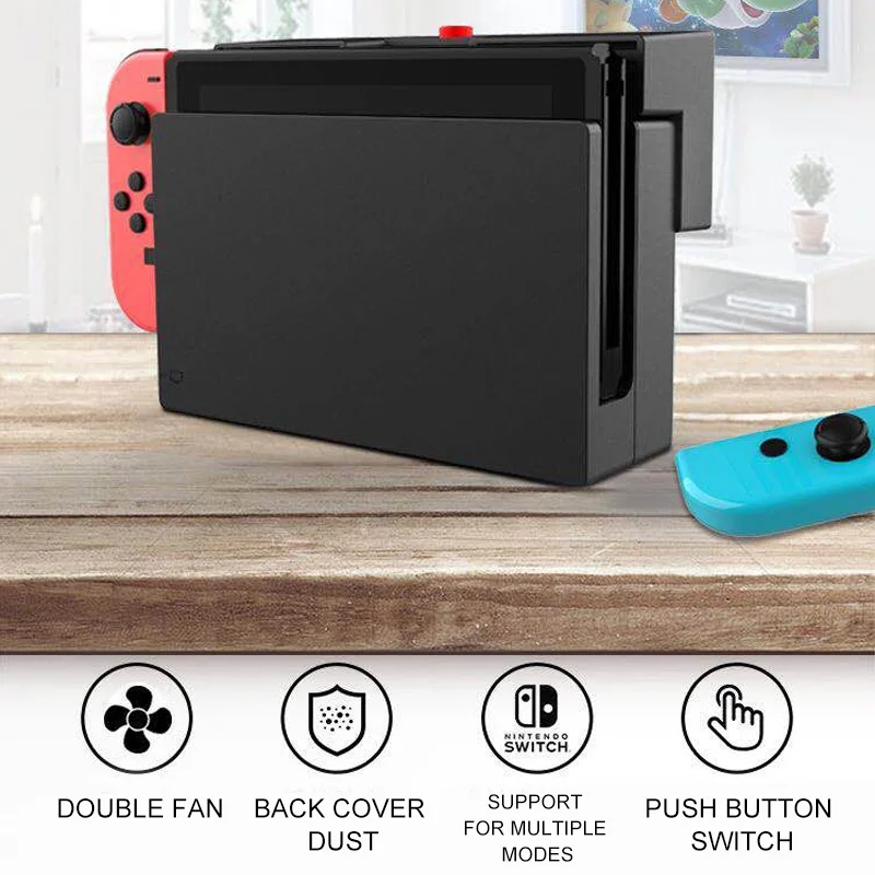 Держатель для хоста игры радиатор консоли Switch NS 2 вентилятора Внешнее питание от