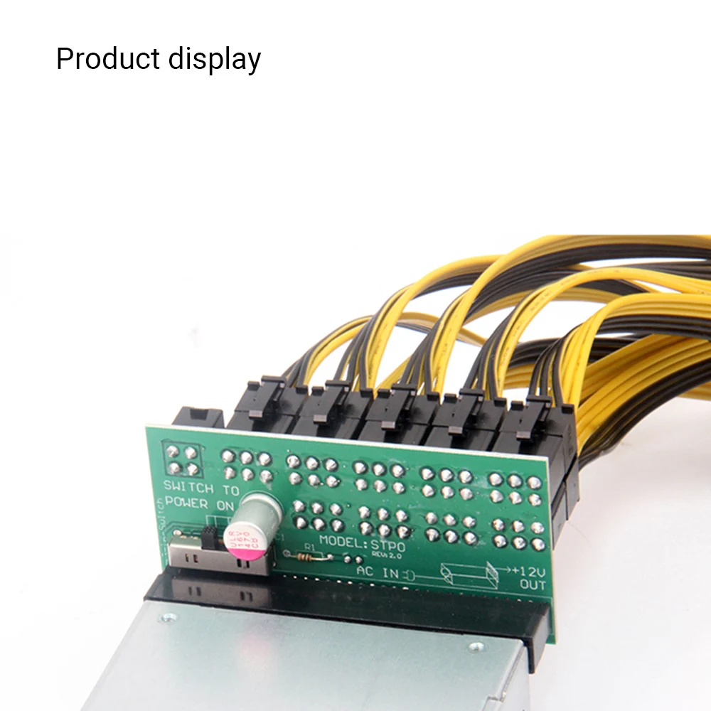 Коммутационная плата 12 В GPU / PSU Ethereum ETH ZEC Mining Server карта адаптера питания 18AWG PCI-E 9x6