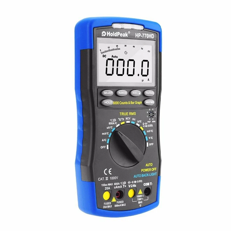 HP-770HD Цифровой мультиметр Авто Диапазон True RMS AC DC Напряжение частоты постоянной