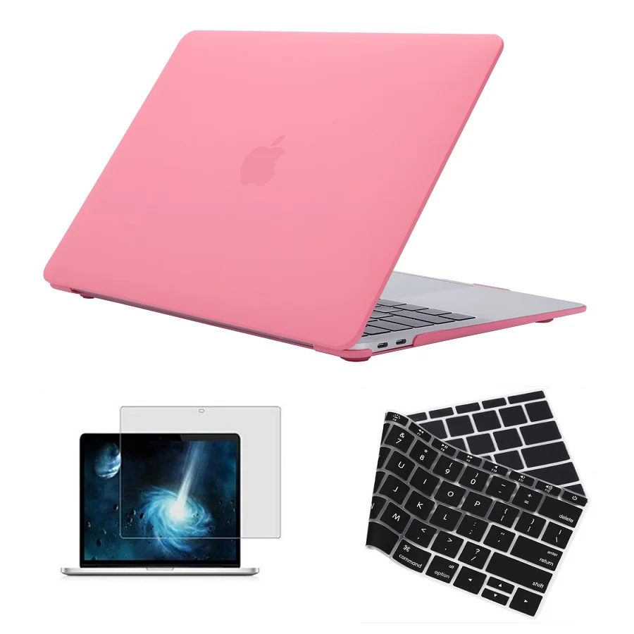 Xin-Pink Матовый жесткий чехол для ноутбука, защитный чехол для Macbook Air Pro с retina Touch Bar 11 12 13 15 16 дюймов - Цвет: Xin-Pink