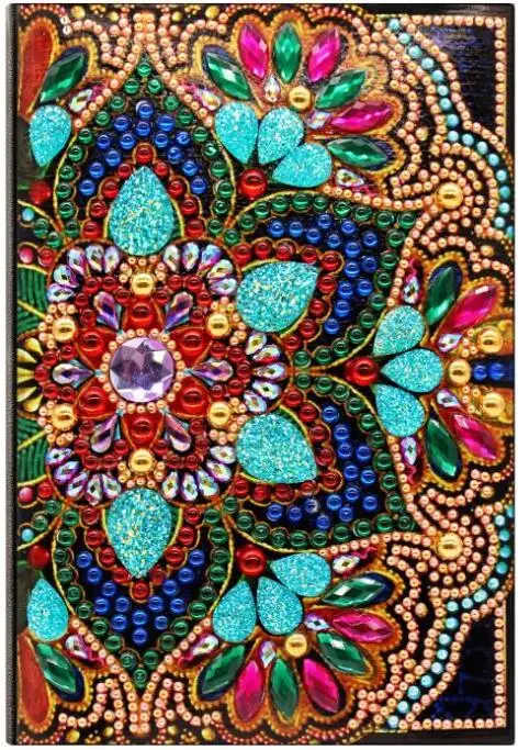 Notebook-12 64 страниц Алмазный альбом для рисования DIY Павлин Алмаз особенной формы вышивка крестиком A5 блокнот дневник Книга - Цвет: Notebook-12