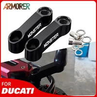 motorcycle accessories for ducati monster 696 796 795 821 848 1100 monster 796 rearview mirrors riser extension brackets adapter