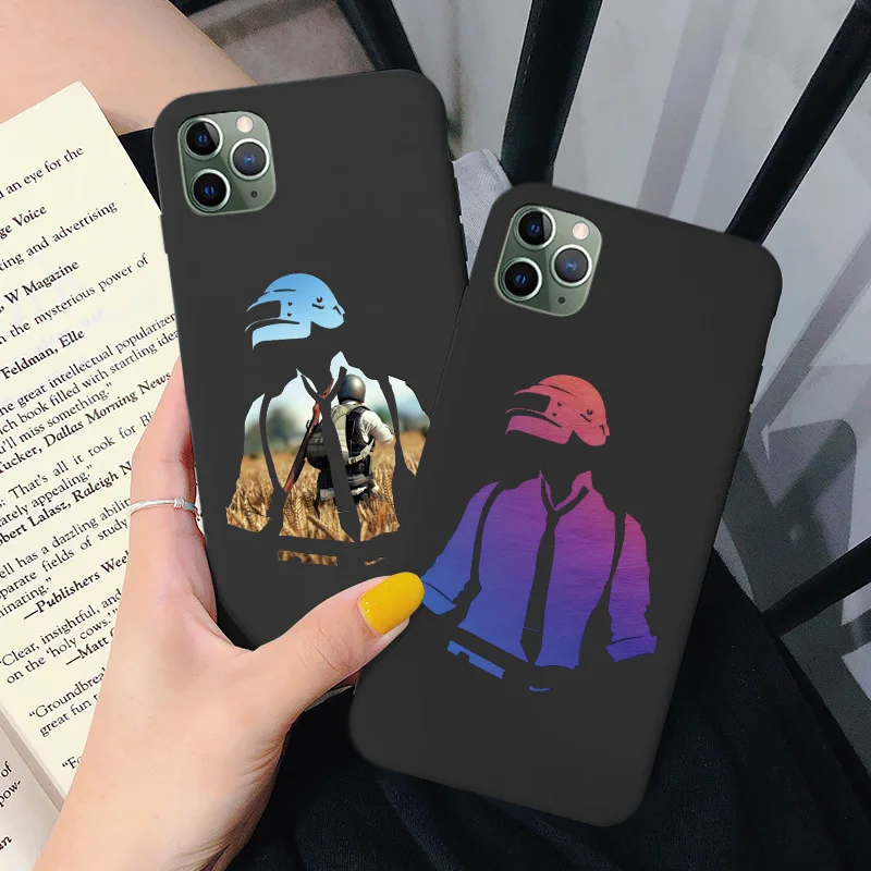 

PUBG Game Luxury Phone Case Protection Anti-fall case for iPhone X XS Max XR 12 11 Pro MAX SE 2 6s 7 8 Plus Soft Silicone Cover