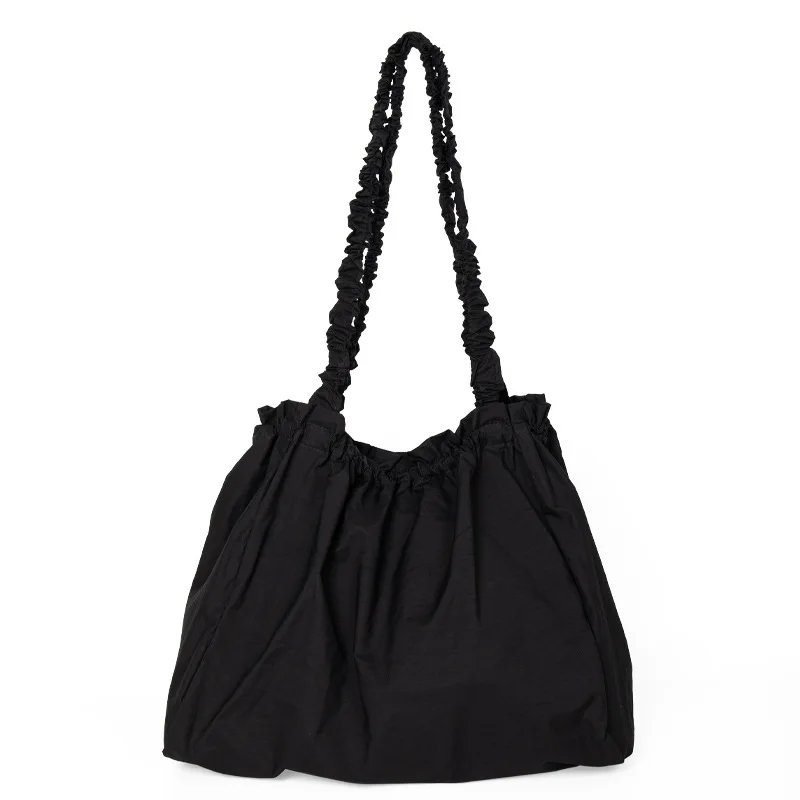 

Women's Bag Casual All-match Pleated Shoulder Bag Large Capacity Nylon Bucket Bag Bag