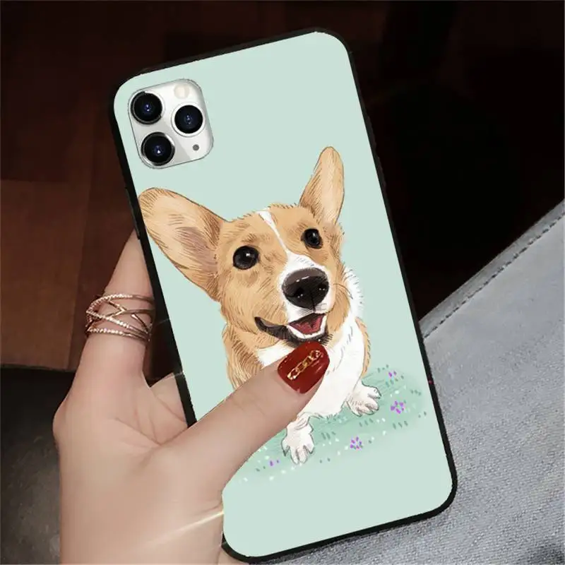 

Corgi cartoon cute dog Phone Case for iPhone 11 12 pro XS MAX 8 7 6 6S Plus X 5S SE 2020 XR