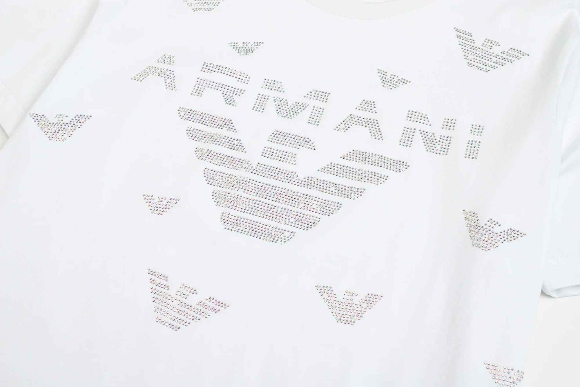 

Luxury high-quality new diamond-studded men's fashion casual short-sleeved T-shirt men's and women's T-shirt men's O-neck