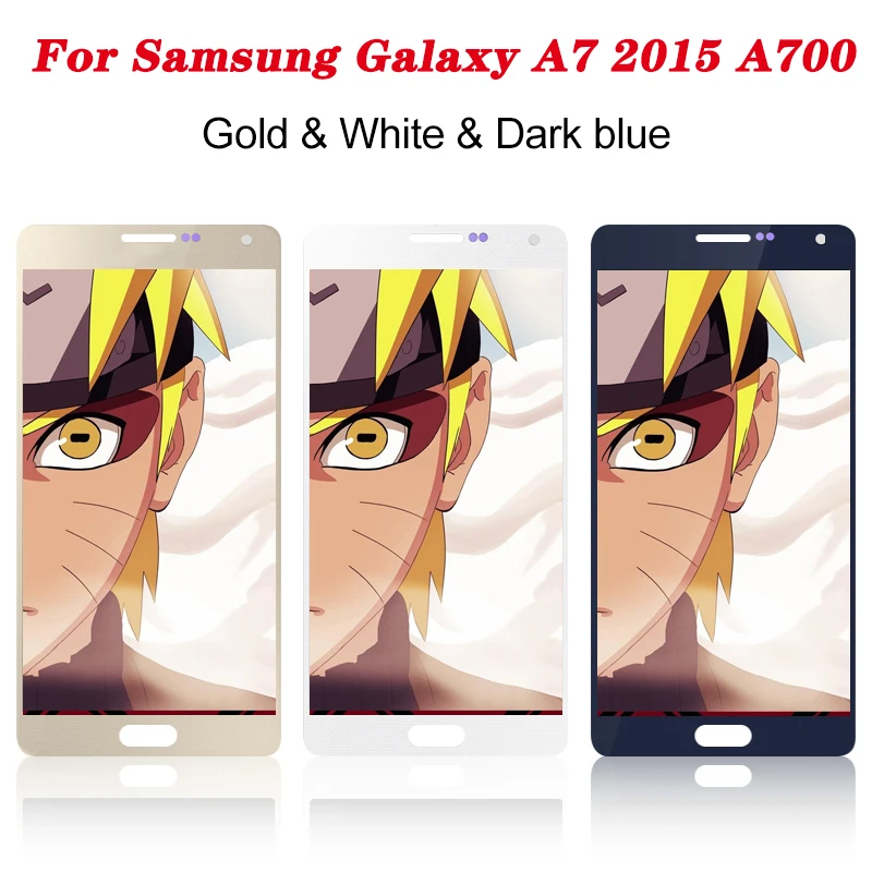 Оригинальный Super AMOLED ЖК-дисплей AAA + для Samsung Galaxy A7 2015 A700 A700F сенсорный экран