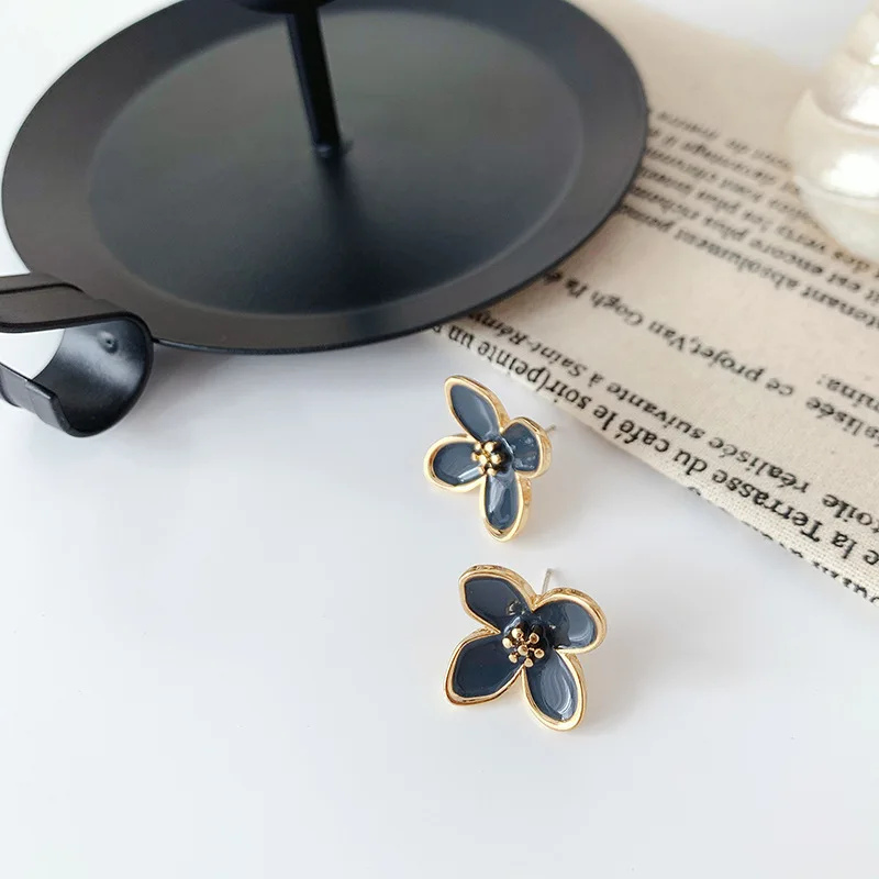 Корейские милые металлические серьги-подвески с рисунком для женщин и девочек