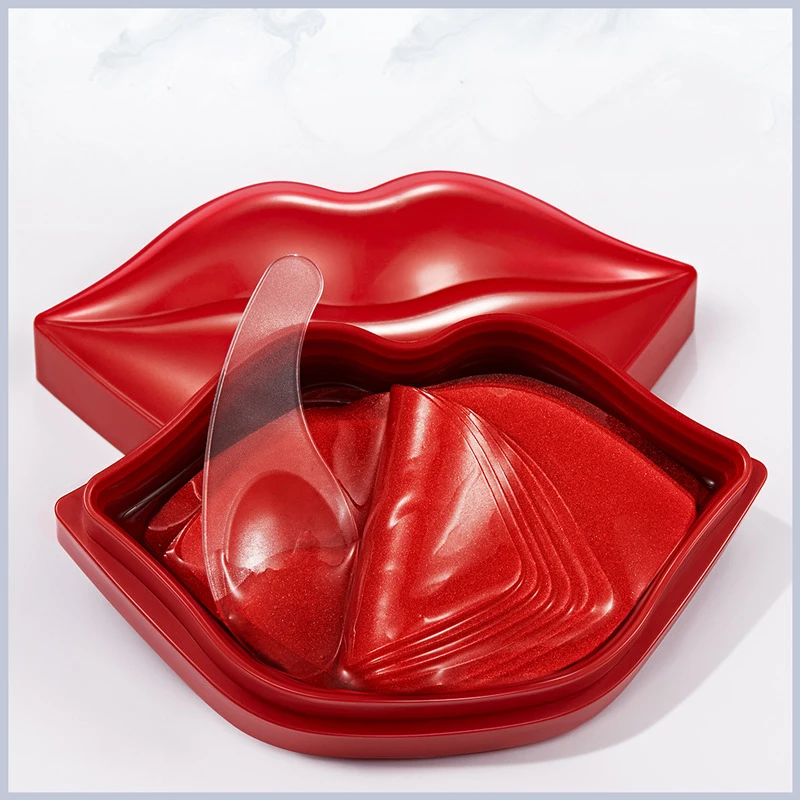 

12/20PCS Collagen Lip Gel Mask Hydrating Pads Cherry Lip Enhancer Plumper Moisturizing Lip Mask Anti Wrinkle Essentials