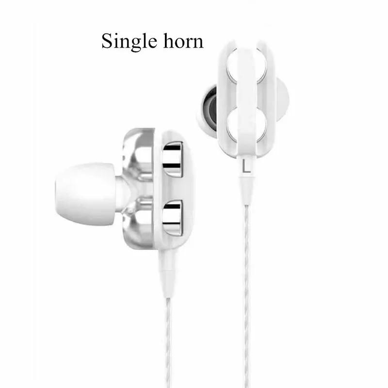 Проводные стереонаушники с двойным приводом Спортивная гарнитура микрофоном