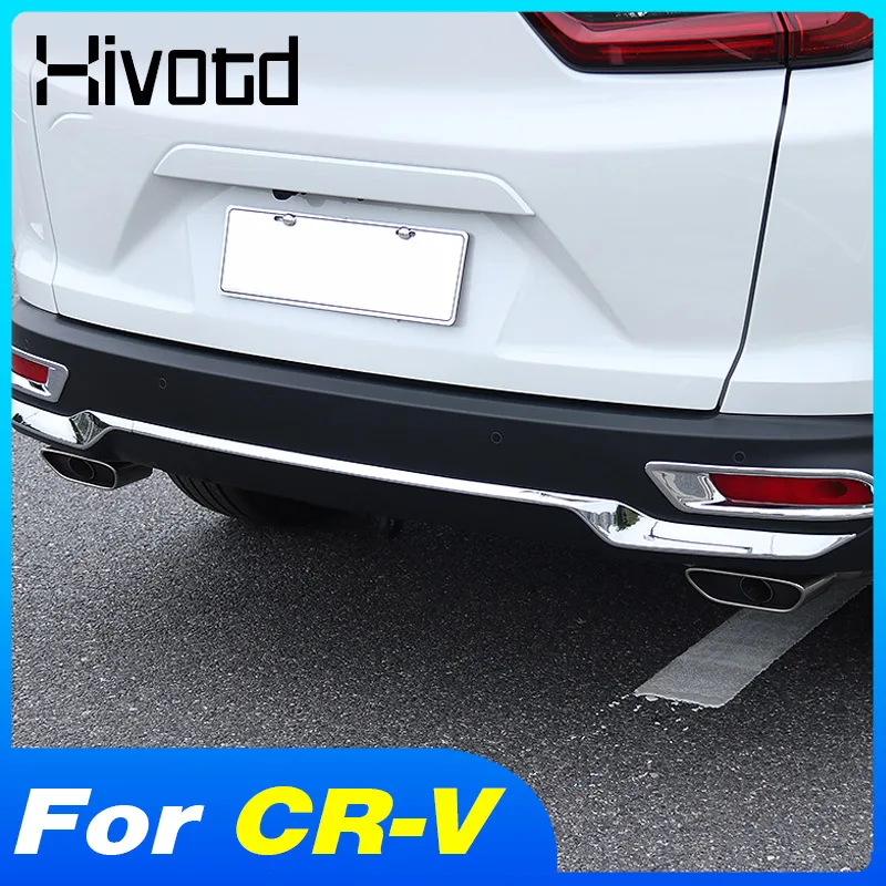 

Hivotd ABS Rear Bumper Trim Molding Decoration Stickers Styling Protection Exterior Car Accessories For Honda CR-V CRV 2021