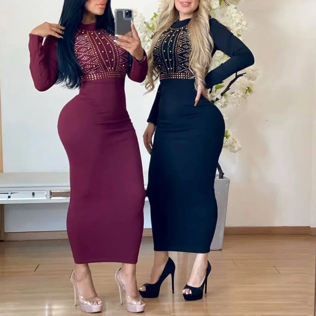 Женское модное винтажное облегающее платье с высокой талией однотонное до