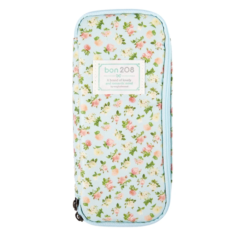 Чехол карандаш сумка для ручек косметичка на молнии офисный Органайзер с розами
