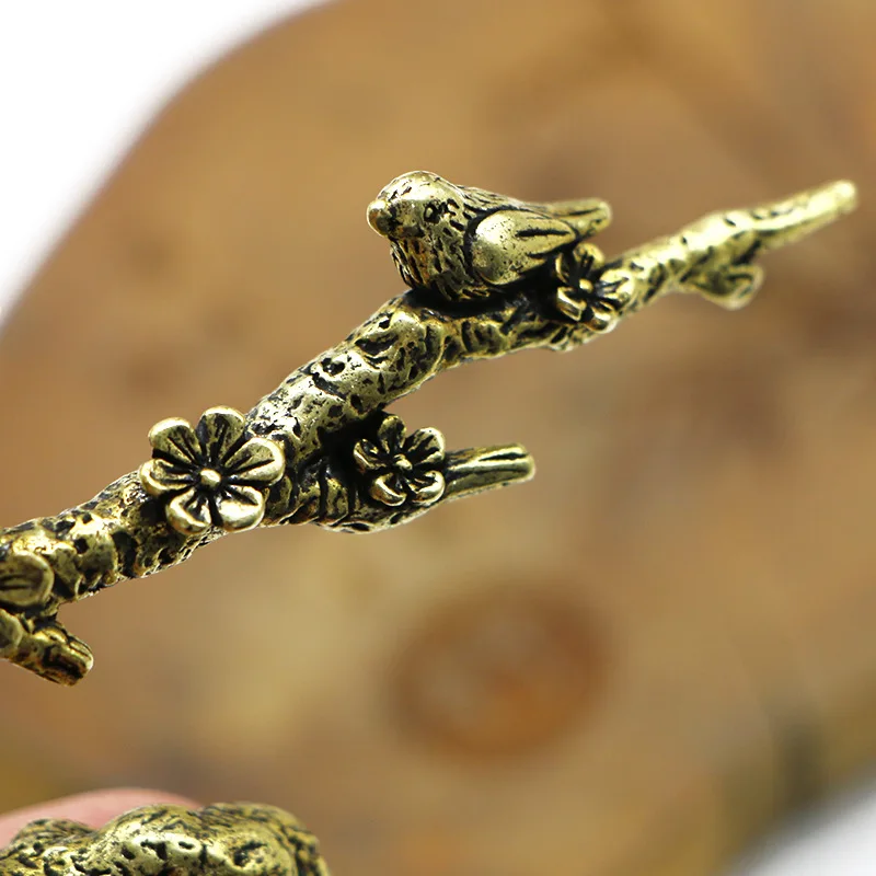 ZOCDOU 1 шт. медная ветка дерево птица волшебство маленькая модель украшения поделки