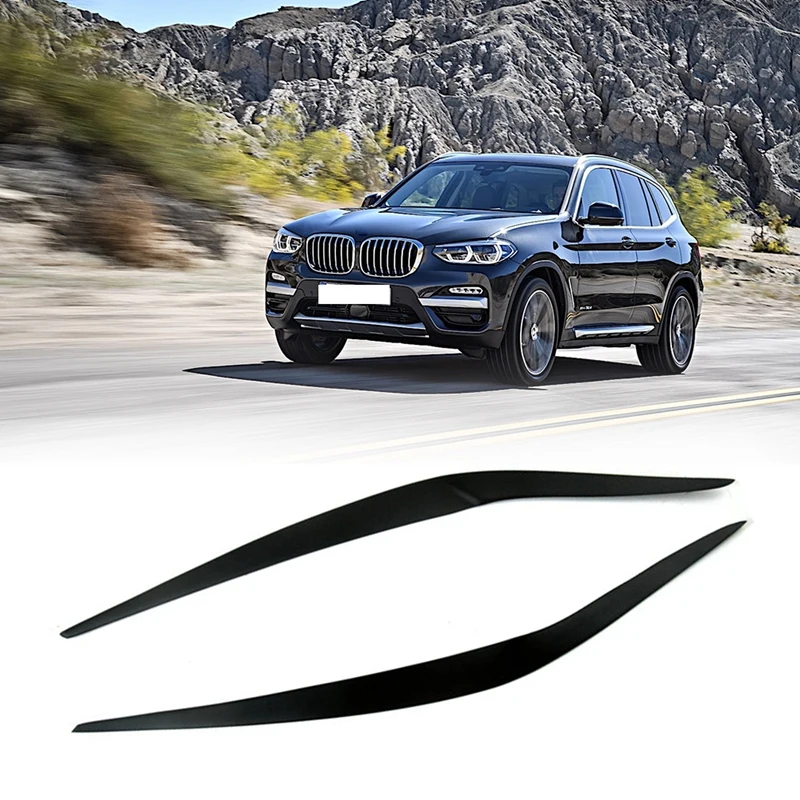 

Resin Headlight Eyebrows Eyelids Stickers Trim Cover Headlight Lid for BMW X3 G01 2018 2019 2020 2021