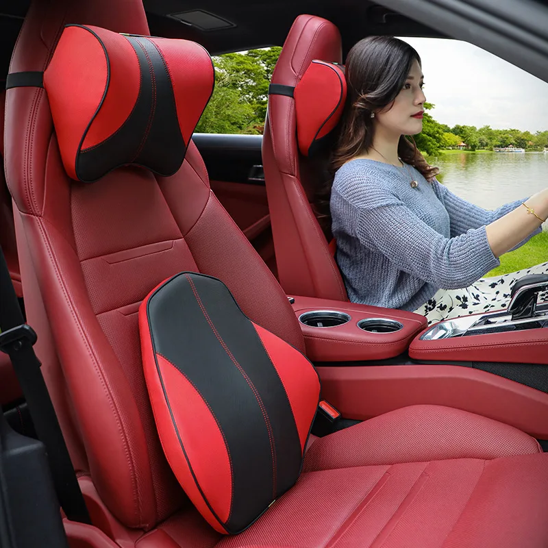 

Automobiles Seat Memory Cotton Neck Rest Lumbar Support Car Neck Headrest Pillow Cushion Auto Seat Head Support Neck Protector