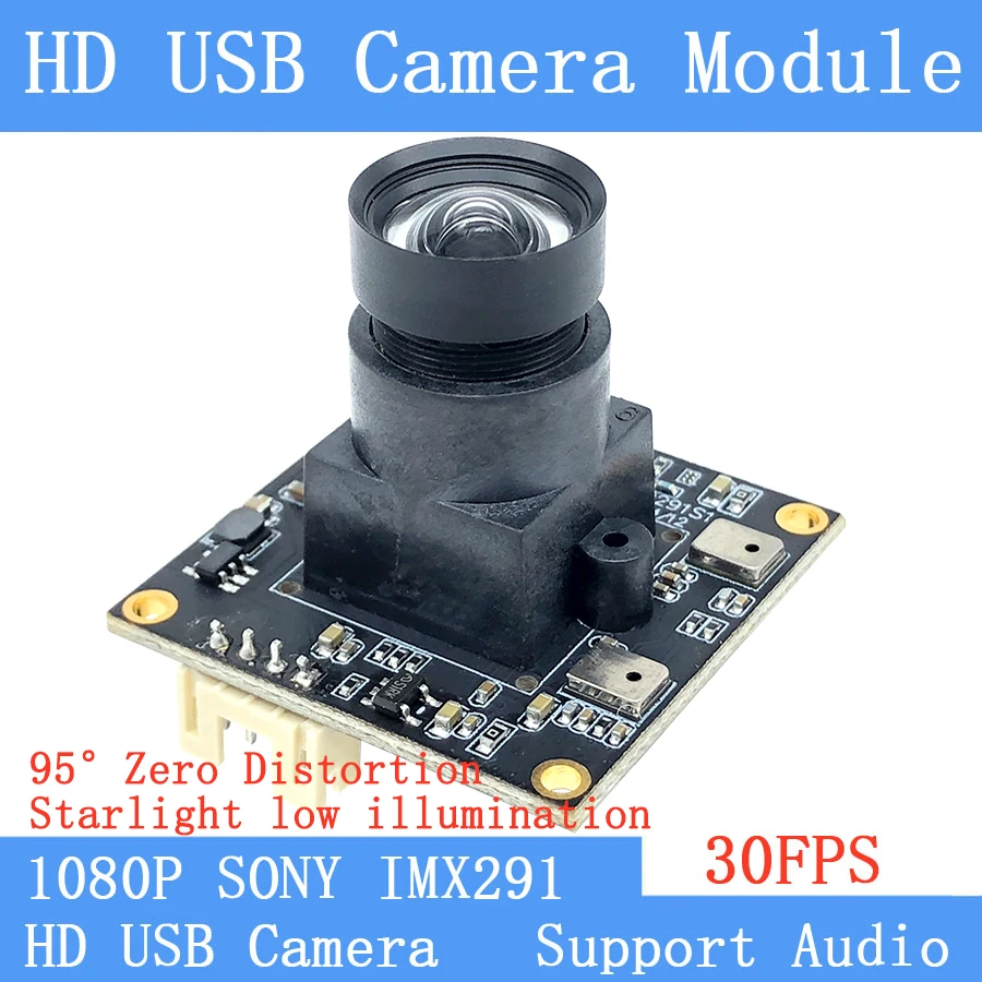 Веб камера PU'Aimetis IMX291 30FPS USB 5 МП объектив с нулевым искажением 1920*1080|usb camera module|camera