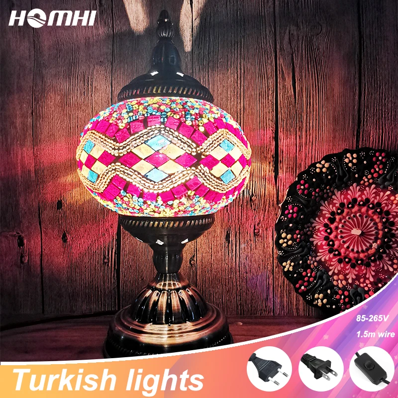 Турецкие настольные лампы для гостиной Турецкая мозаика спальни арт Декор