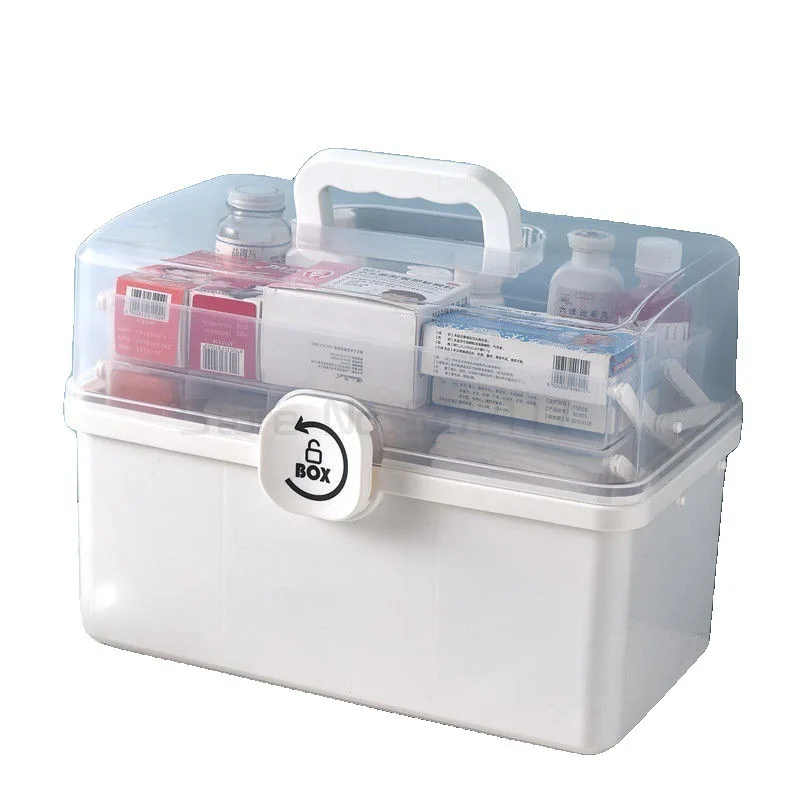 

Коробка для лекарств, домашняя, большая емкость, маленькая аптечка, полный набор, коробка для хранения лекарств, большая коробка для экстрен...
