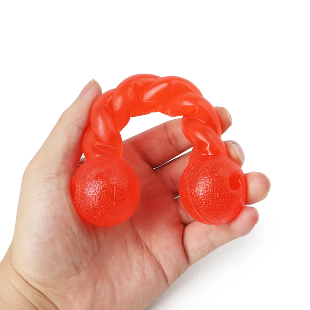 Резиновая ручка Twist Puppy Bite Resistant игрушки для домашних животных интерактивные Игрушки для маленьких больших собак кошек Molar Chew игрушки для животных игрушки 2 цвета