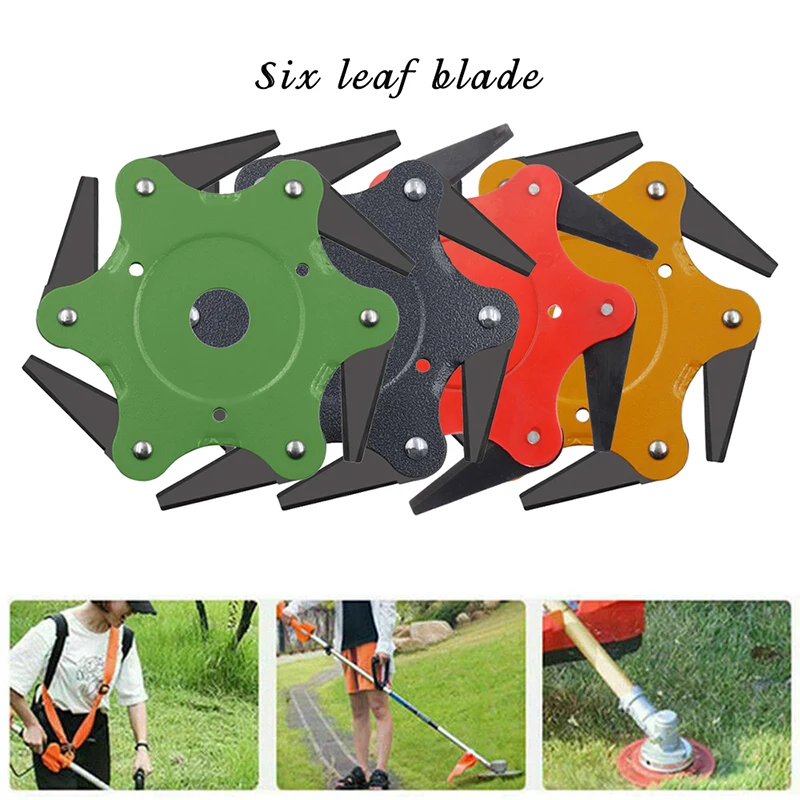 6 лезвий режущая головка триммер для травы щетка 65Mn режущее лезвие сада газона