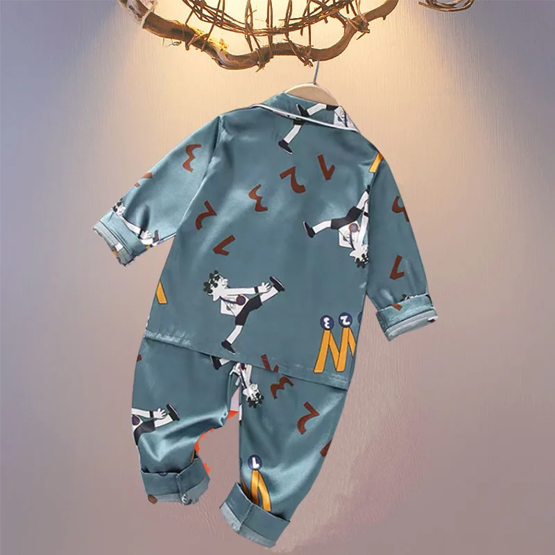 

Baby Girl Pajamas Kids Summer Satin Pjs Children Clothes Pajama Set 2021 Children's Spring Casual Cartoon Fashion Two-piece