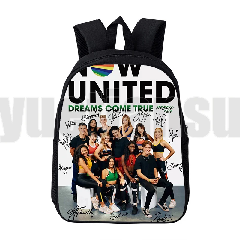 

12/16 Inch 3D Bag 2020 Now United - Better Album Softback Schoolbags for Teenager Girl Anime Now United Backpack UN Team Bookbag