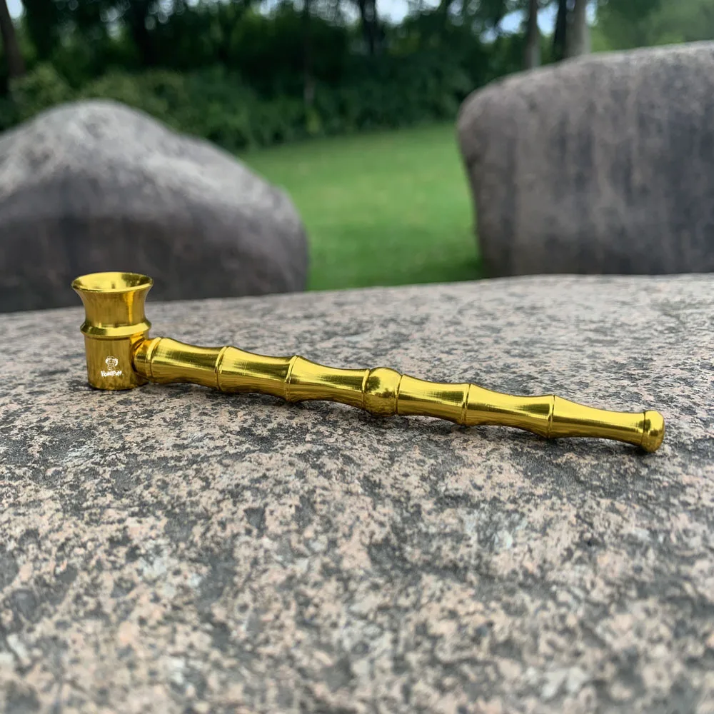 Маленькие бамбуковые металлические алюминиевые курительные трубы переносные