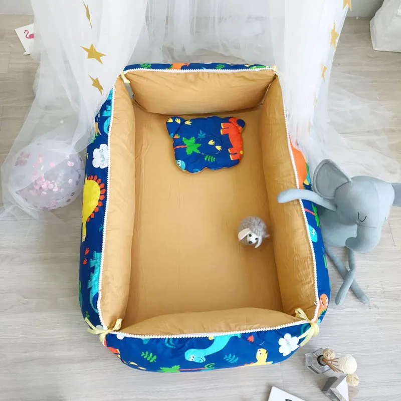 

Hot Sale Top Fashion 2PCS/set Removable Baby Bedding Nest Pillow Infant Toddler Travel Cushion Cot Bumper Crib