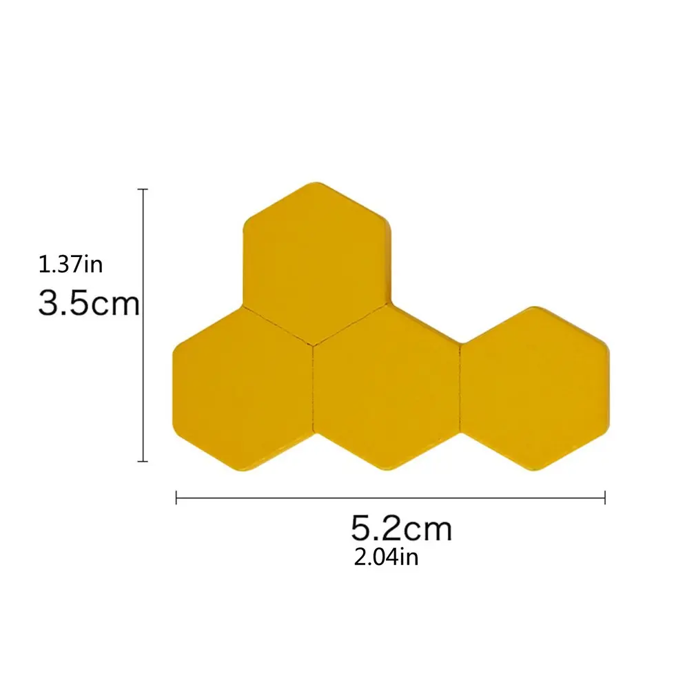 

Wood Puzzles IQ Hexagon Puzzle Honeycomb Shape Tangram Board Toy Interesting Changeful Puzzle Toys for Children Adults Education