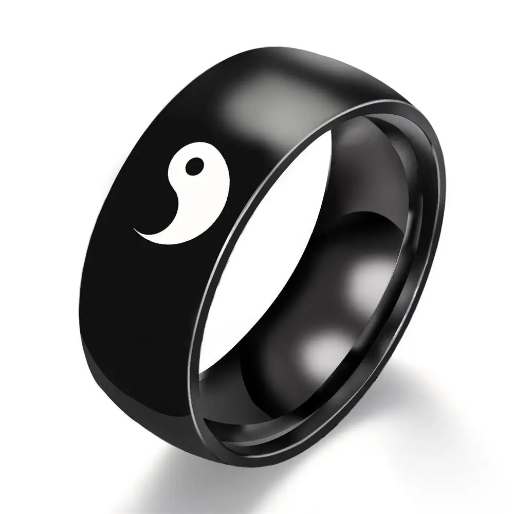 

Creative Chinese Style Tai Chi Rings For Men Women Fashion Yin Yang Gossip Punk Couple Accessories Jewelry Gifts For Friends