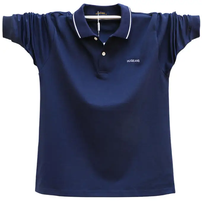 Новая мода плюс Размеры Для мужчин s Poloshirt Для мужчин хлопок рубашка поло Для мужчин с длинным рукавом Свободные тенниски мужской A5308