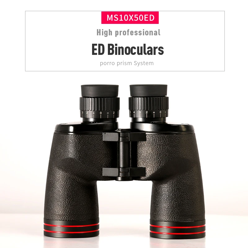 ED высокой четкости Порро бинокль Охота BAK 4 Призма зум поле 10X50 телескоп